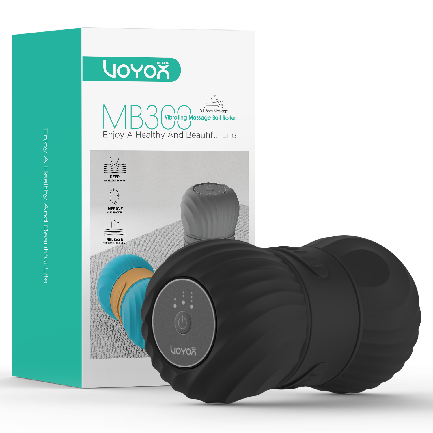 VOYOR-HEALTH Vibrating Peanut Massage Ball Roller Yoga Ball MB300 VOYOR-HEALTH Vibrating Peanut Massage Ball Roller Yoga Ball MB300