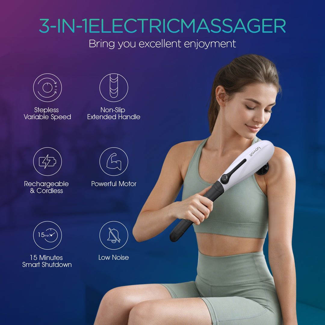 VOYOR-HEALTH Cordless Long Handle Percussion Massager MH560 VOYOR-HEALTH Cordless Long Handle Percussion Massager MH560