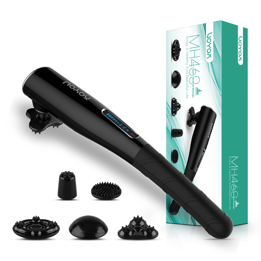 Cordless Personal Wand Electric Massager with 10 Powerful Pulse Settings,  Rechargeable Handheld Back Massager Wand Massage for Deep Muscles Pain