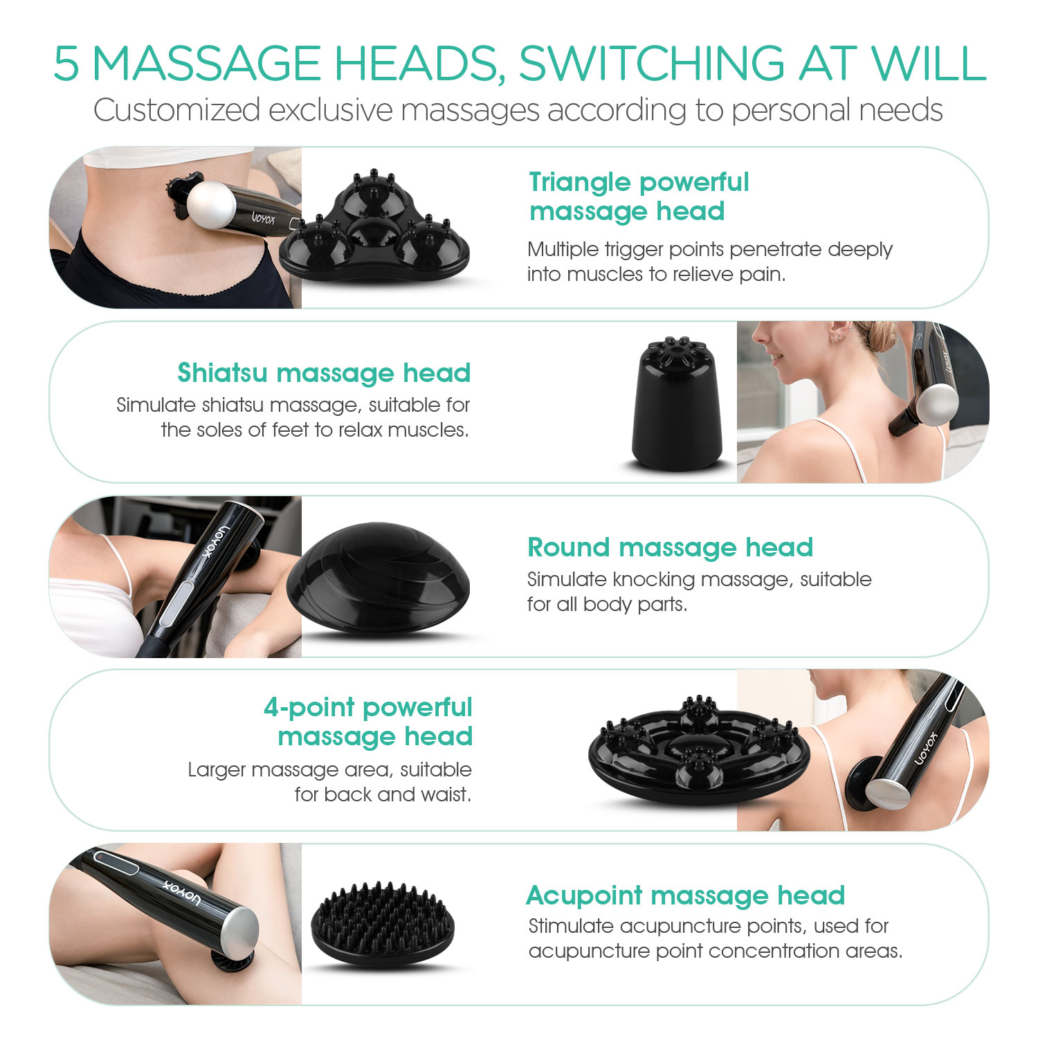  MANFLY Neck Massager, Handheld Electric Powerful