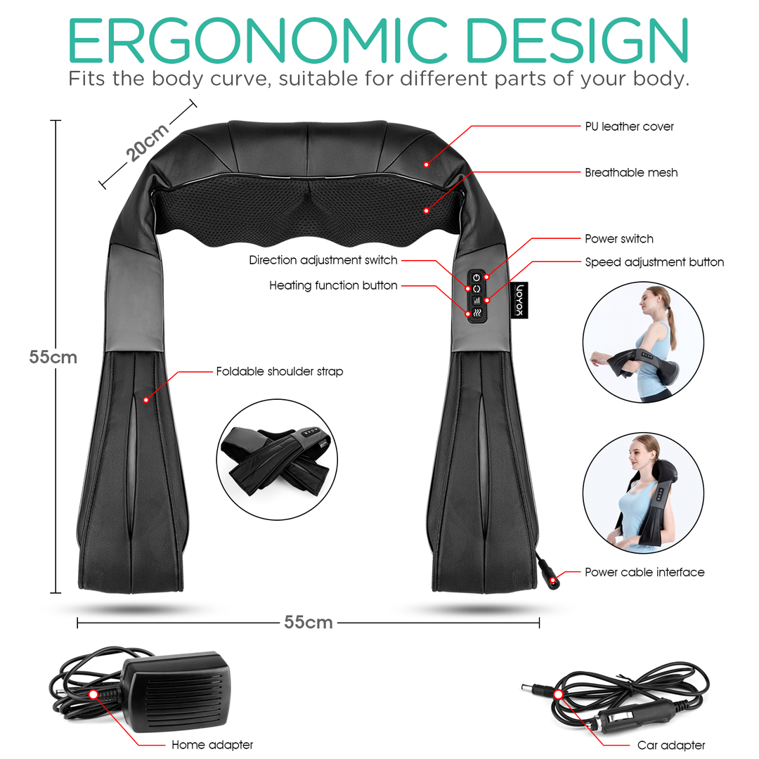 Neck and Shoulder Shiatsu Massager | Back Massager |VOYOR
